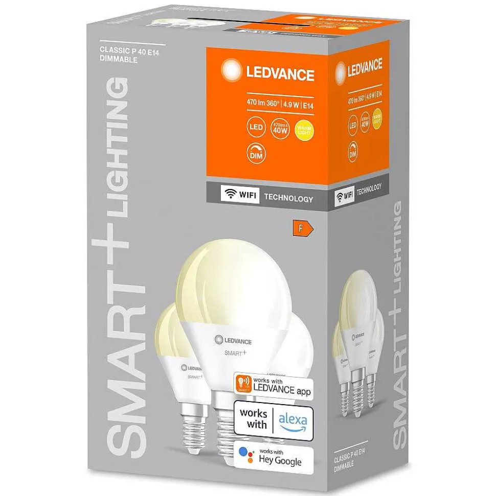 Ledvance Smart+ Wifi Set De 3 Led E14 4,9 Watt 2700 Kelvin 470 Lumen