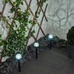 Lot De 3 Lampes Solaires Colognole Led Noir, 1 Lumiere