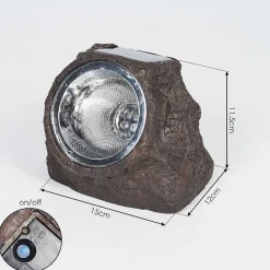 Lot De 3 Lampes Solaires Sameo Led Brun, 4 Lumieres