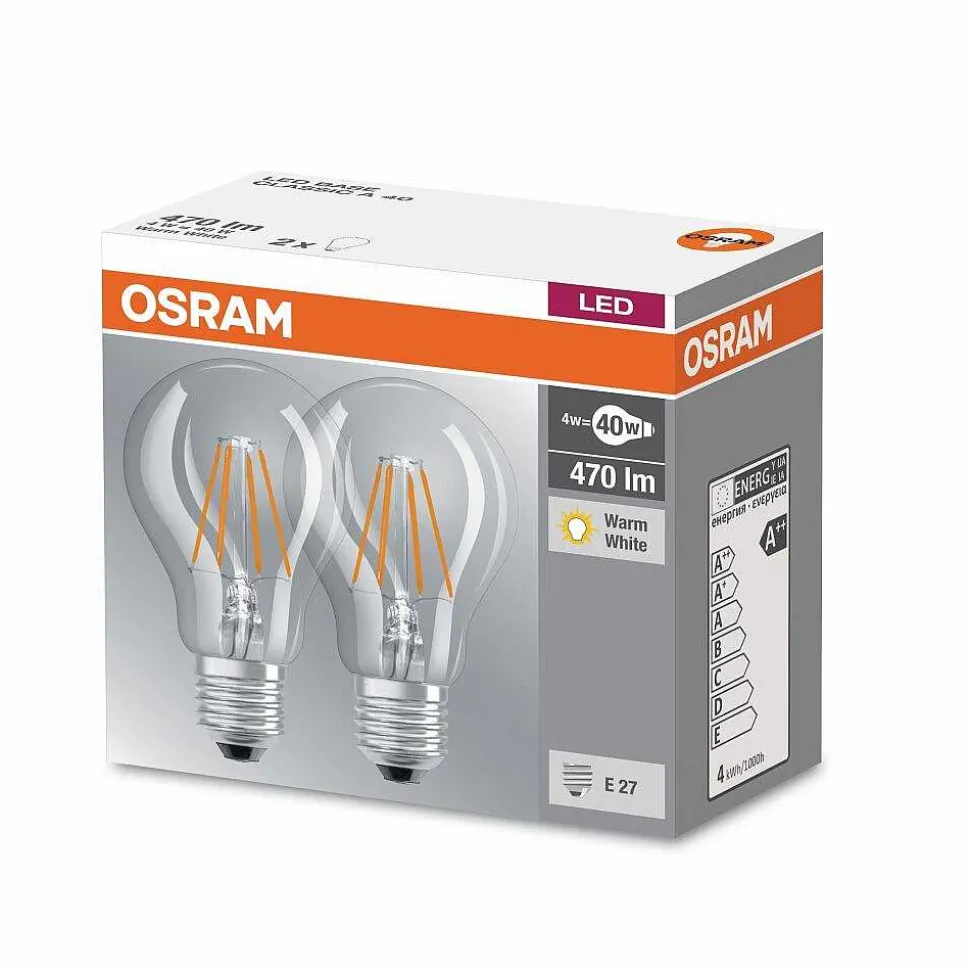 Lot De 2 Osram Led E27 4 Watt 2700 Kelvin 470 Lumen