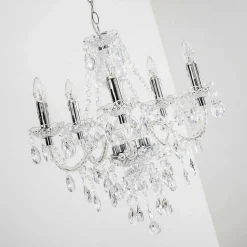 Lustre A 5 Lampes Transparent, 5 Lumieres