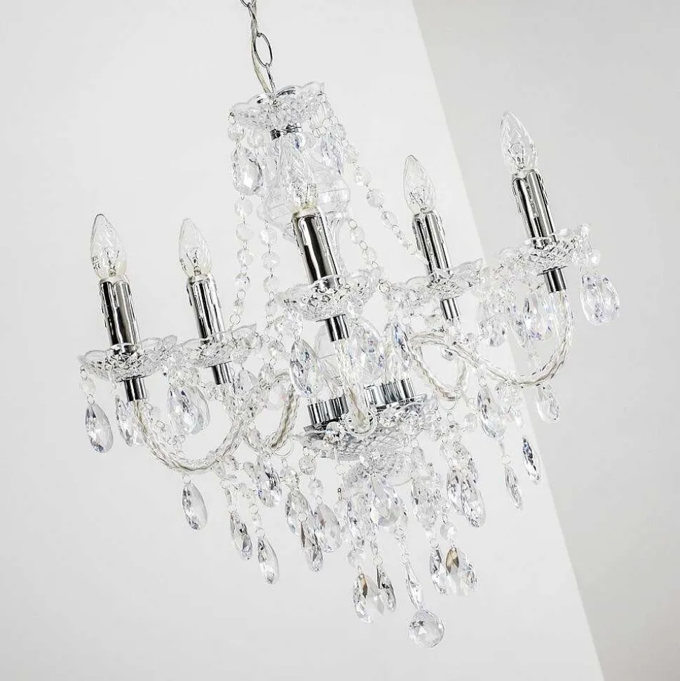 Lustre A 5 Lampes Transparent, 5 Lumieres