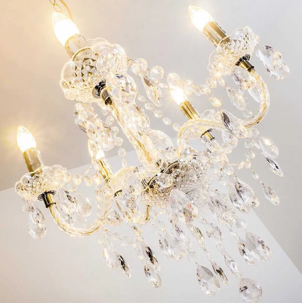 Lustre A 5 Lampes Transparent, 5 Lumieres