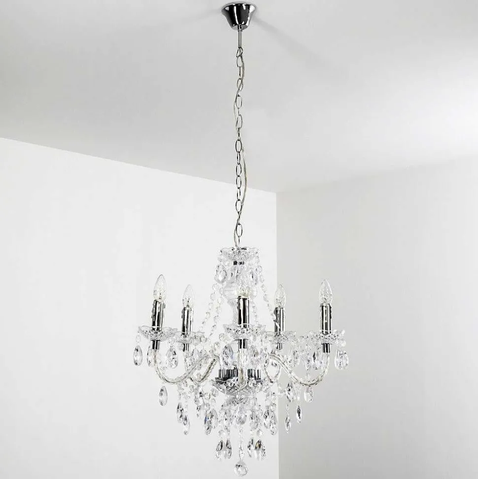 Lustre A 5 Lampes Transparent, 5 Lumieres