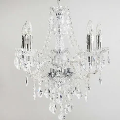 Lustre A 5 Lampes Transparent, 5 Lumieres