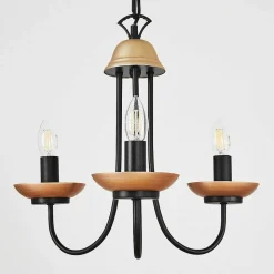 Lustre Cassague Noir, 3 Lumieres