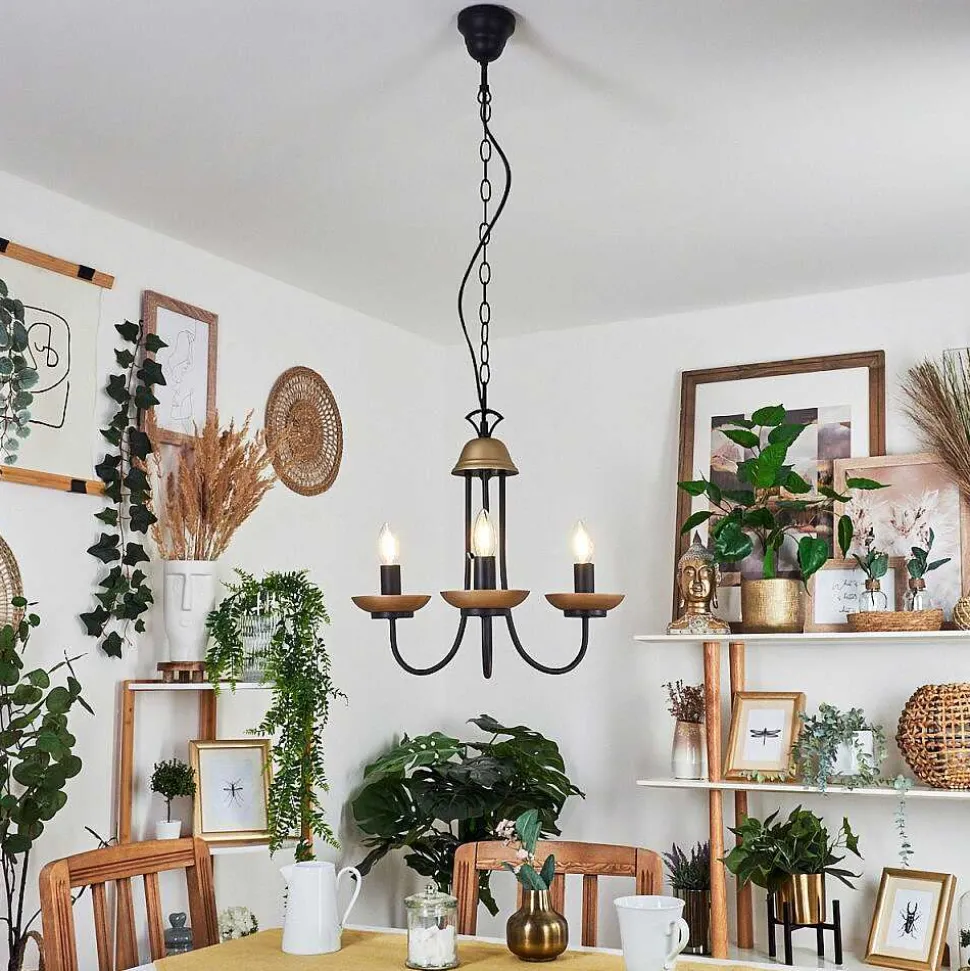 Lustre Cassague Noir, 3 Lumieres