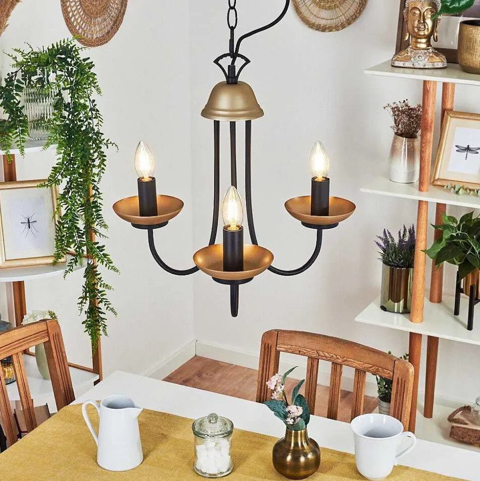 Lustre Cassague Noir, 3 Lumieres