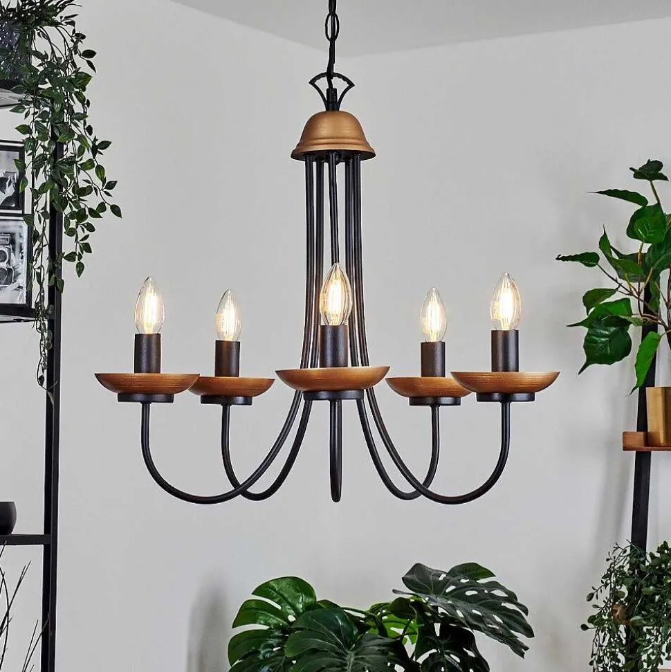 Lustre Cassague Noir, 5 Lumieres