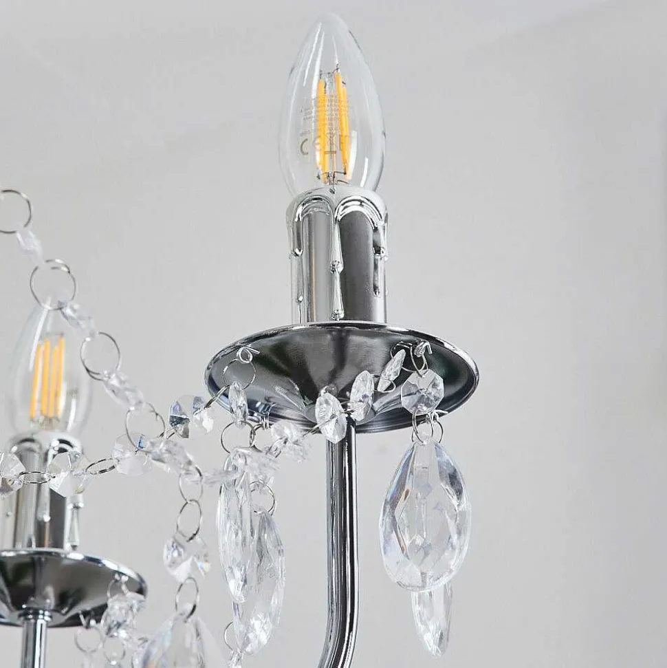 Lustre Cheop Chrome, Transparent, 9 Lumieres