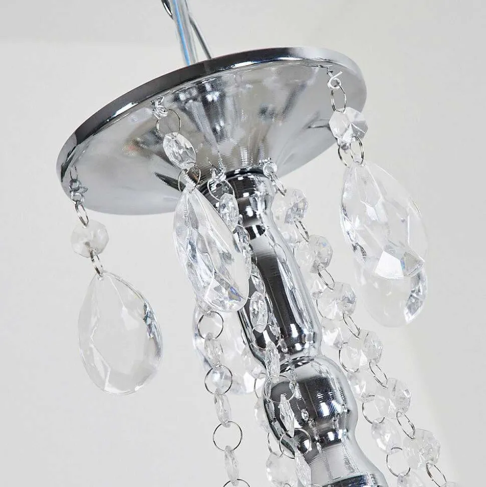 Lustre Cheop Chrome, Transparent, 5 Lumieres