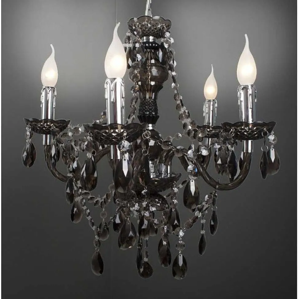 Lustre Delhi Noir, 5 Lumieres