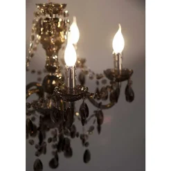 Lustre Delhi Noir, 5 Lumieres