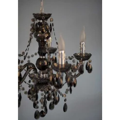 Lustre Delhi Noir, 5 Lumieres