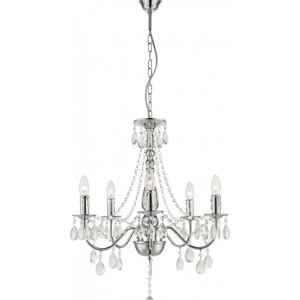 Lustre Globo Chrome, 5 Lumieres