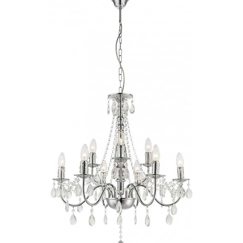 Lustre Globo Chrome, 9 Lumieres