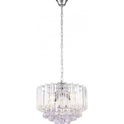Lustre Globo Chrome, Clair, 4 Lumieres