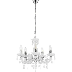 Lustre Globo Cuimbra Ii Blanc, 5 Lumieres