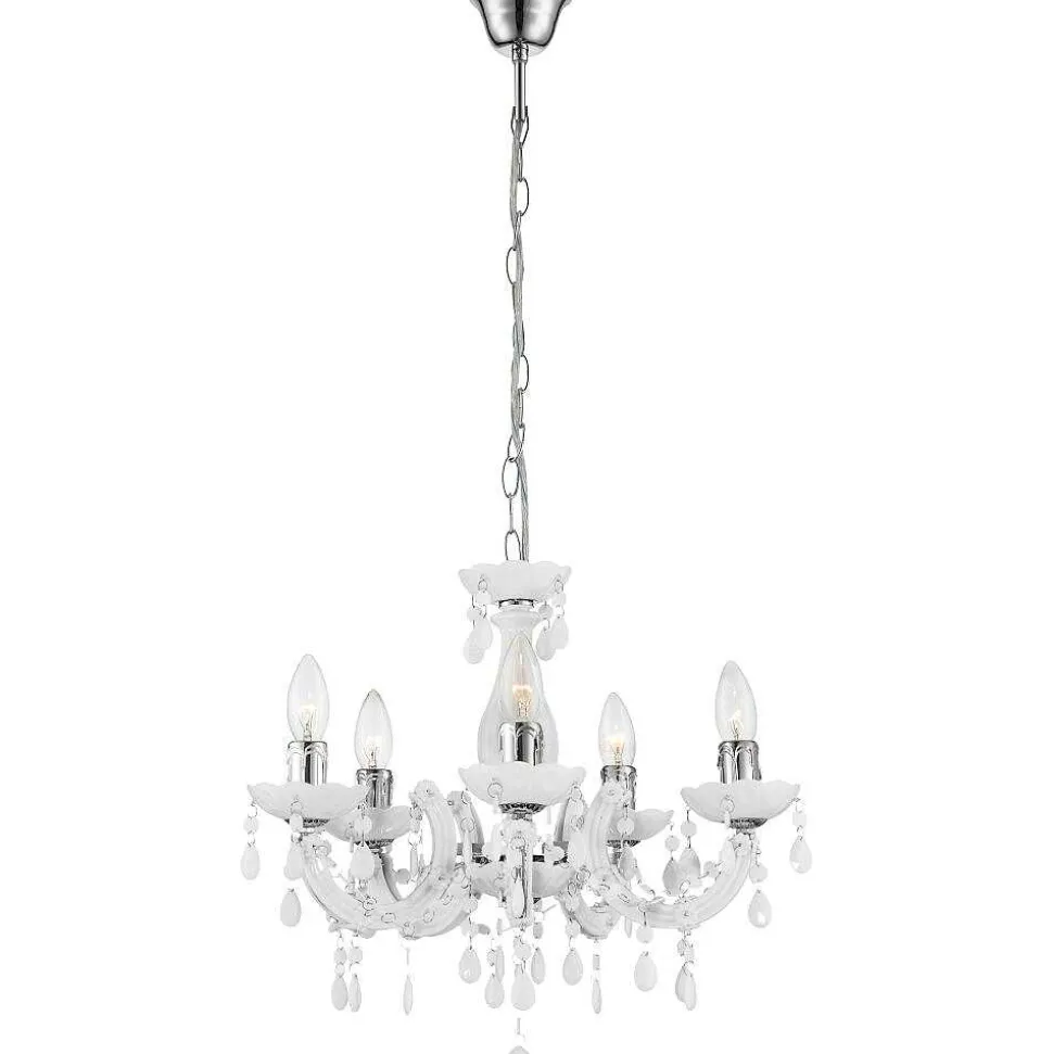 Lustre Globo Cuimbra Ii Blanc, 5 Lumieres