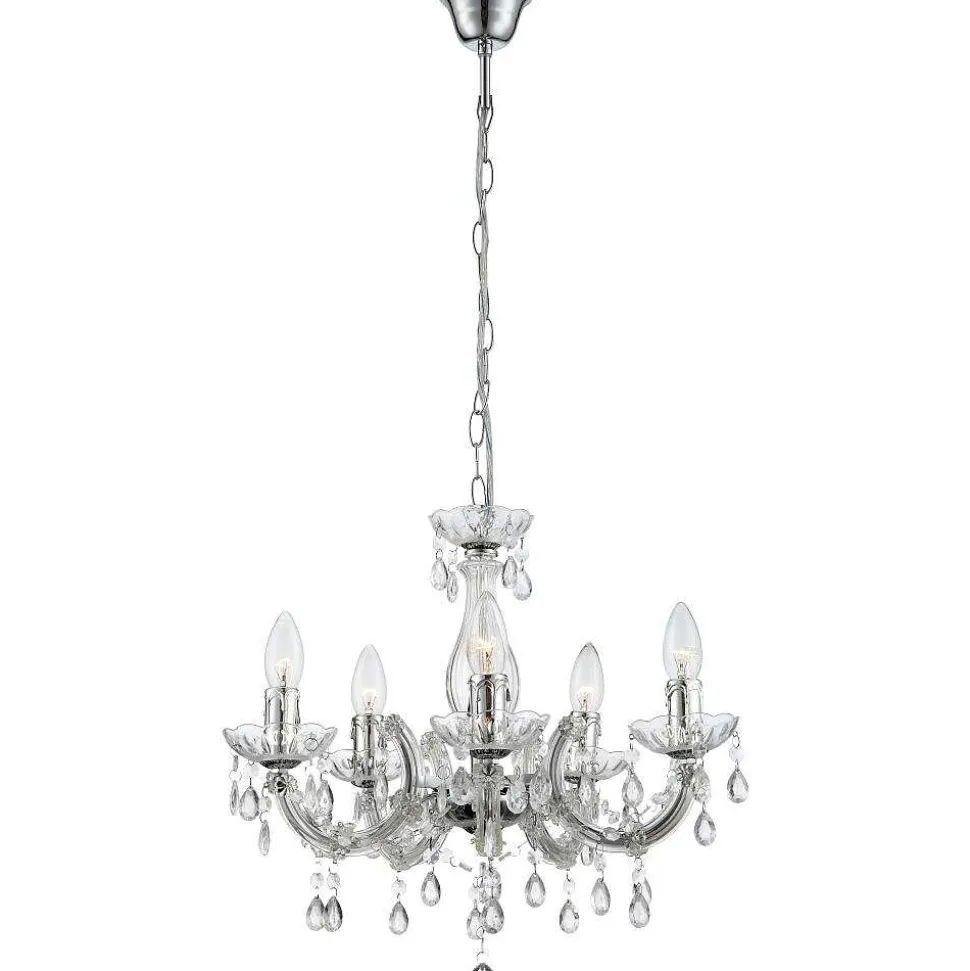 Lustre Globo Cuimbra Ii Transparent, 5 Lumieres