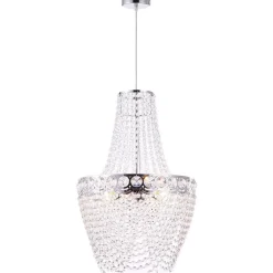 Lustre Globo Stromboli Chrome, Clair, 3 Lumieres