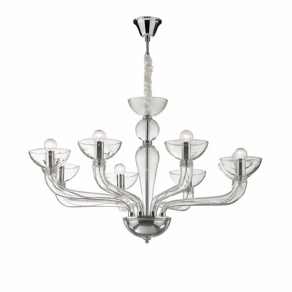 Lustre Ideal Lux Casanova Chrome, 8 Lumieres