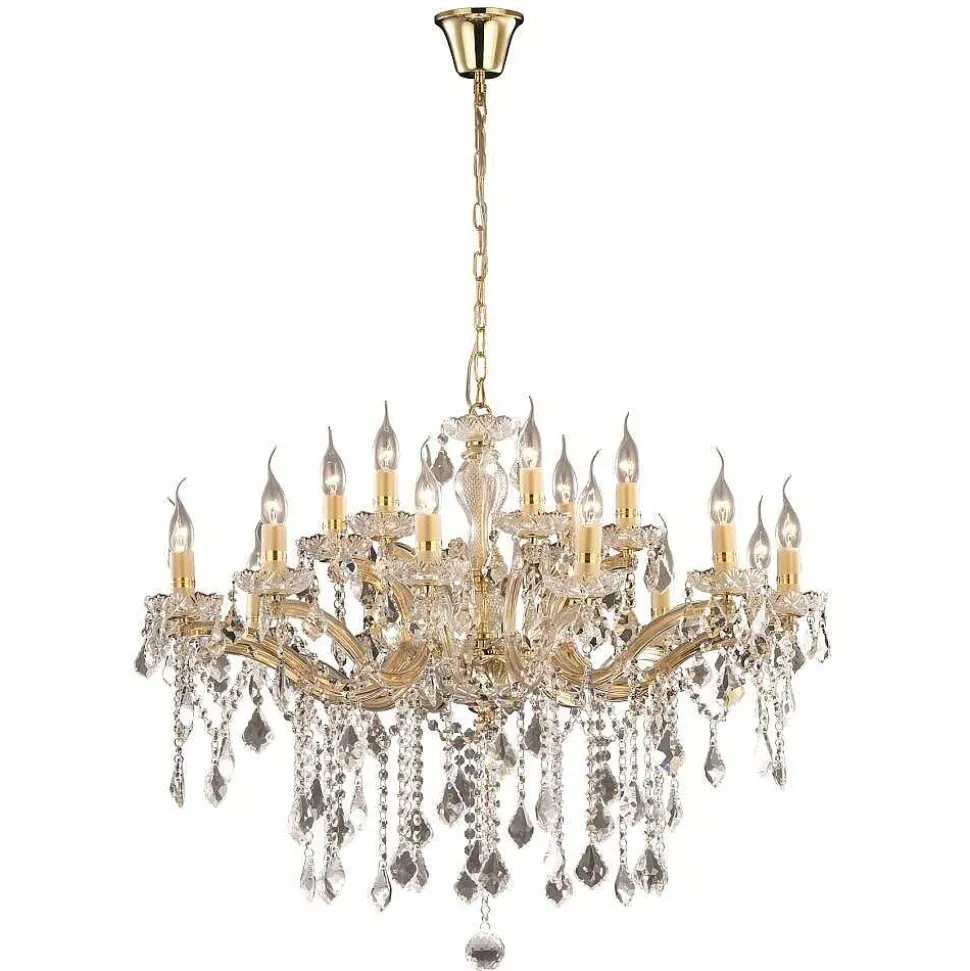 Lustre Ideal Lux Florian Or, 18 Lumieres