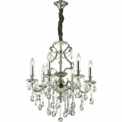 Lustre Ideal Lux Gioconda Argente, 6 Lumieres