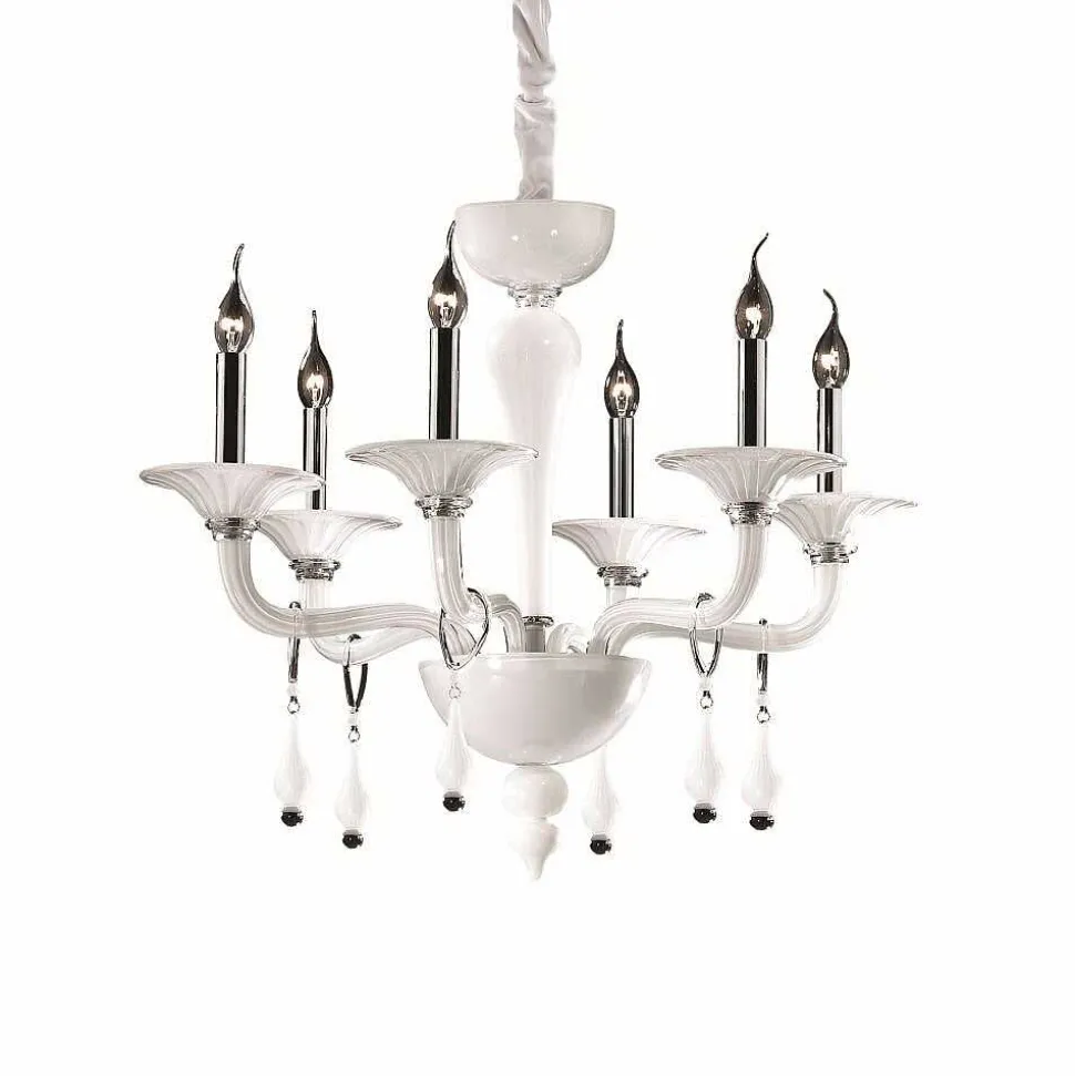 Lustre Ideal Lux Miramare Chrome, 6 Lumieres