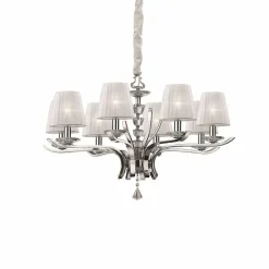Lustre Ideal Lux Pegaso Blanc, 8 Lumieres