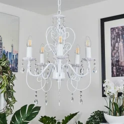 Lustre Ksim Blanc, 5 Lumieres