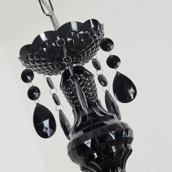 Lustre Malmback Chrome, Noir, 6 Lumieres