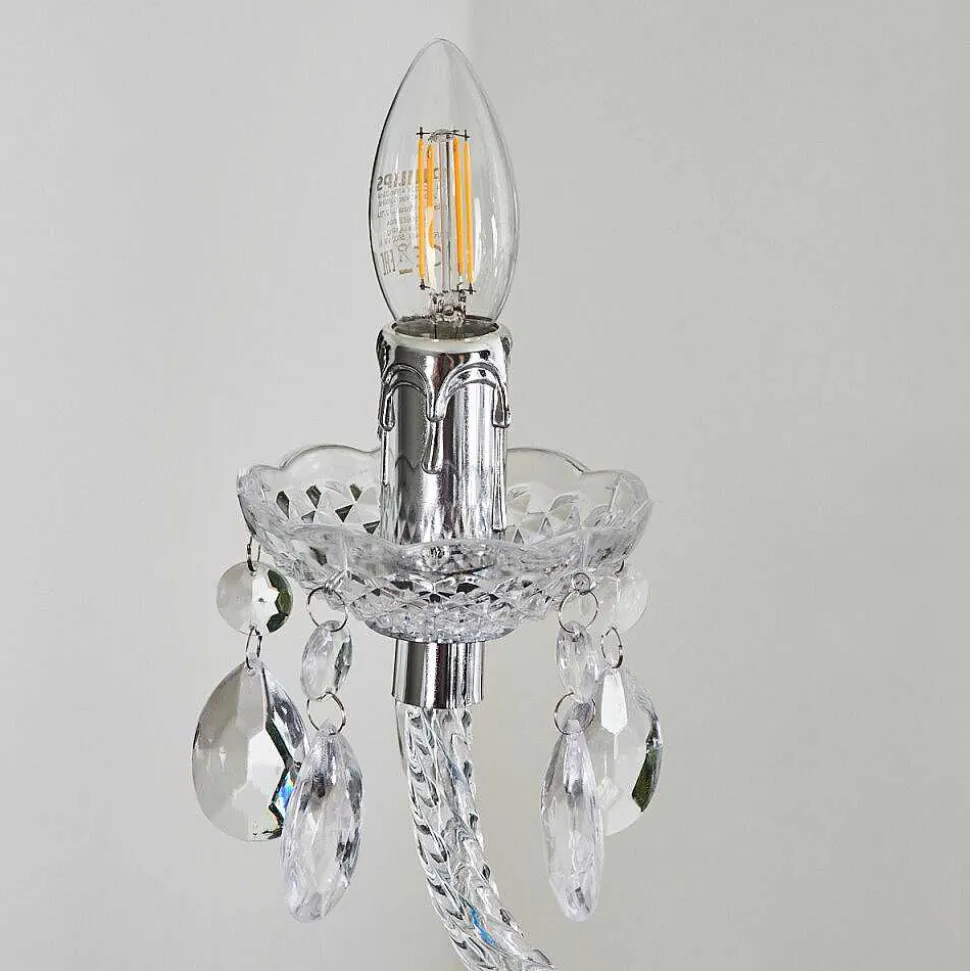 Lustre Malmback Chrome, Transparent, 6 Lumieres