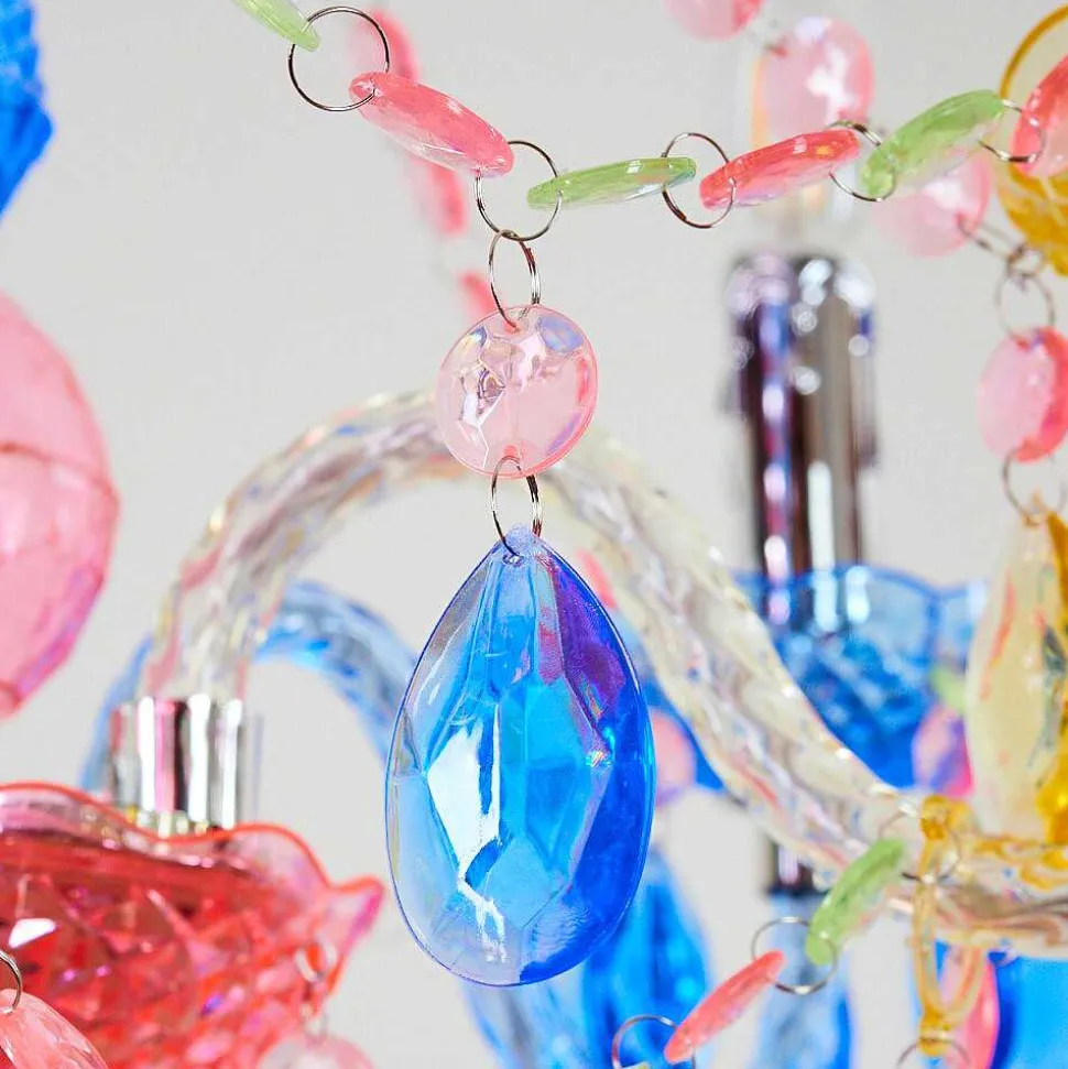 Lustre Malmback Multicolore, Chrome, 5 Lumieres