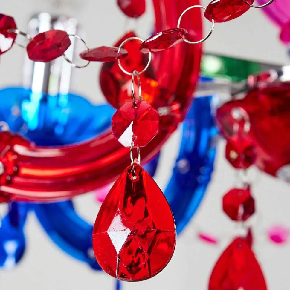 Lustre Malmback Multicolore, Chrome, 5 Lumieres