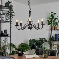 Lustre Oulandou Noir, 5 Lumieres