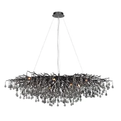 Lustre Paul Neuhaus Icicle Noir, 15 Lumieres