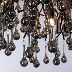 Lustre Paul Neuhaus Icicle Noir, 10 Lumieres