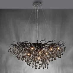 Lustre Paul Neuhaus Icicle Noir, 10 Lumieres