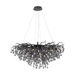 Lustre Paul Neuhaus Icicle Noir, 10 Lumieres