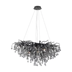 Lustre Paul Neuhaus Icicle Noir, 10 Lumieres