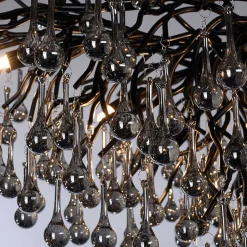 Lustre Paul Neuhaus Icicle Noir, 10 Lumieres