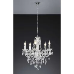 Lustre Reality Krone Transparent, 5 Lumieres