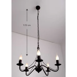 Lustre Reality Rouille, 5 Lumieres