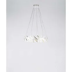 Lustre Serien Lighting Zoom Acier Inoxydable, 20 Lumieres