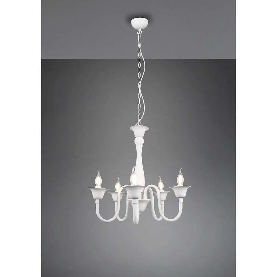Lustre Trio Elsa Blanc, 5 Lumieres