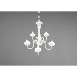 Lustre Trio Elsa Blanc, 5 Lumieres