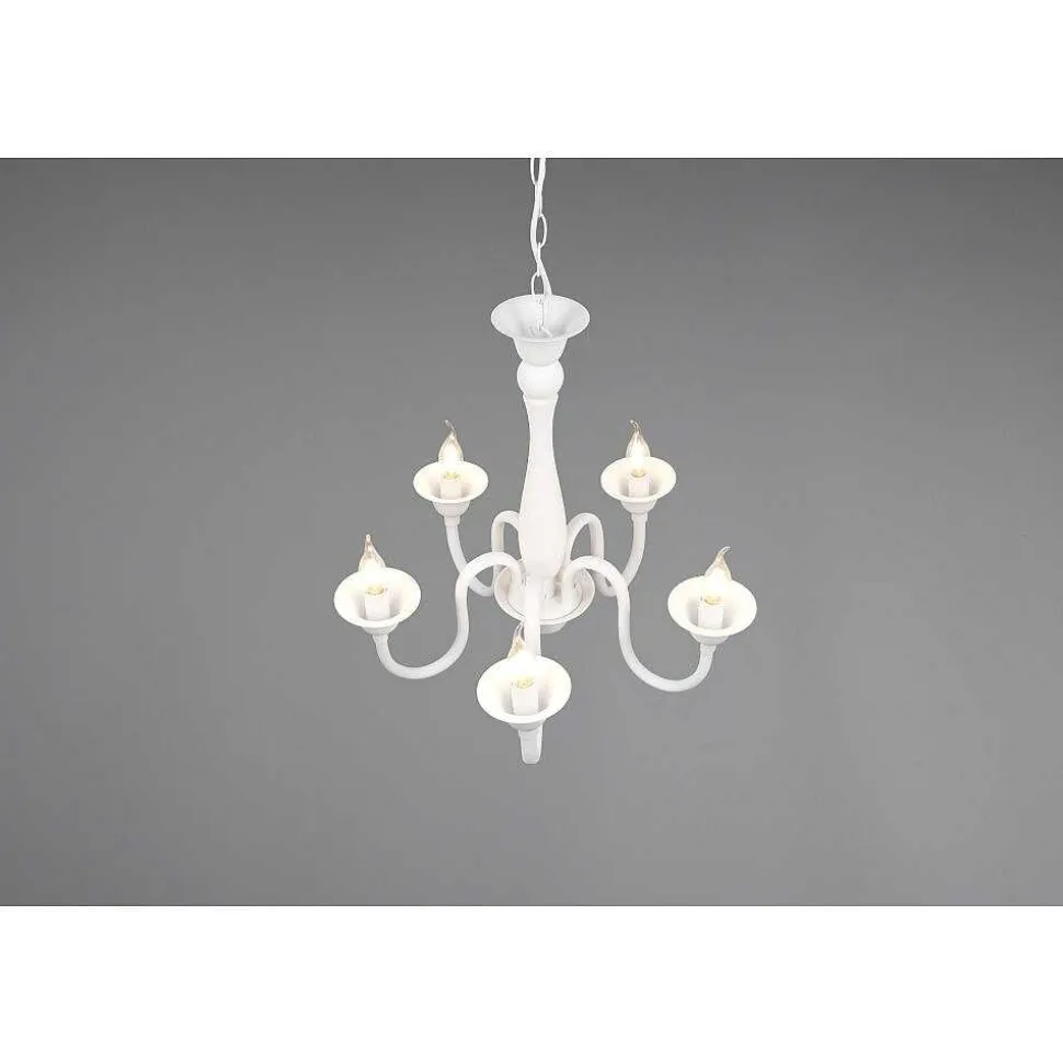 Lustre Trio Elsa Blanc, 5 Lumieres