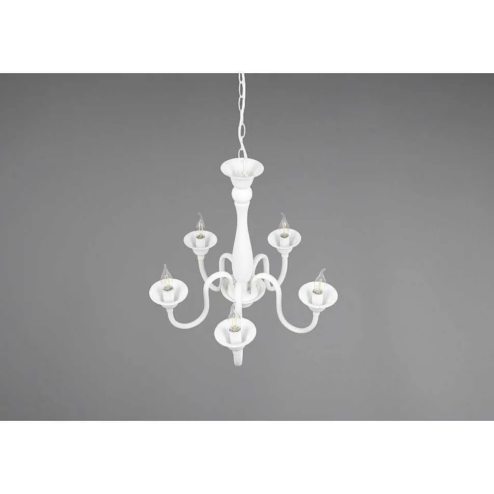 Lustre Trio Elsa Blanc, 5 Lumieres