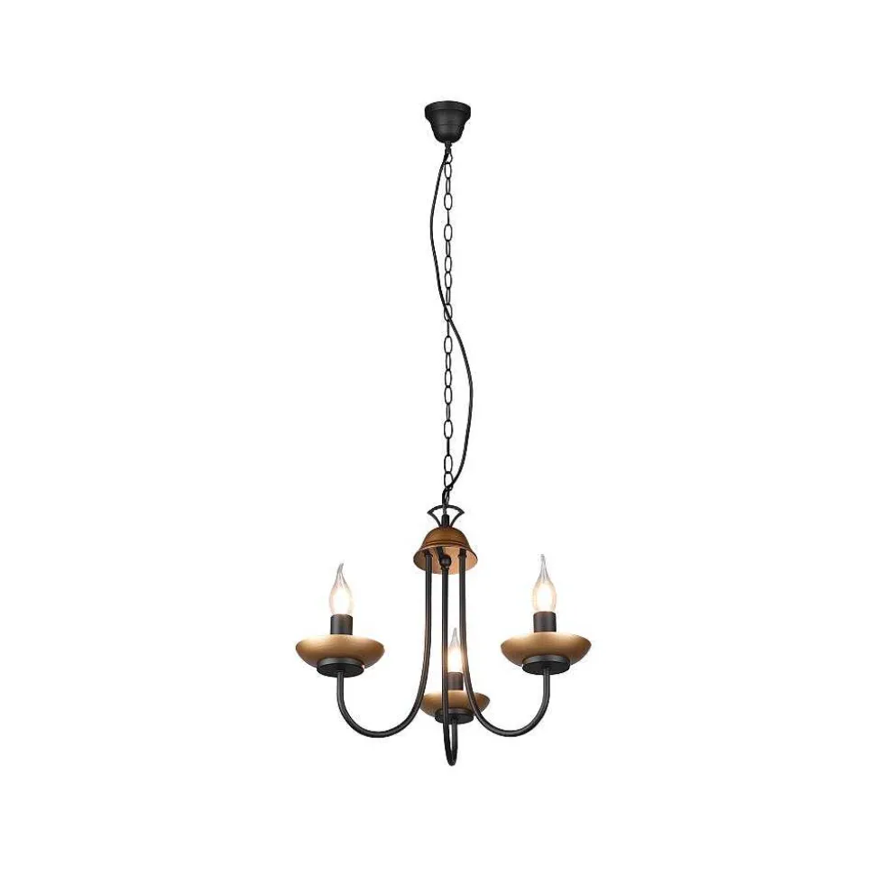 Lustre Trio Livia Noir, 3 Lumieres